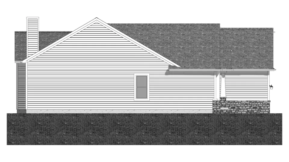 The Cedar Creek house plan, exterior view 4